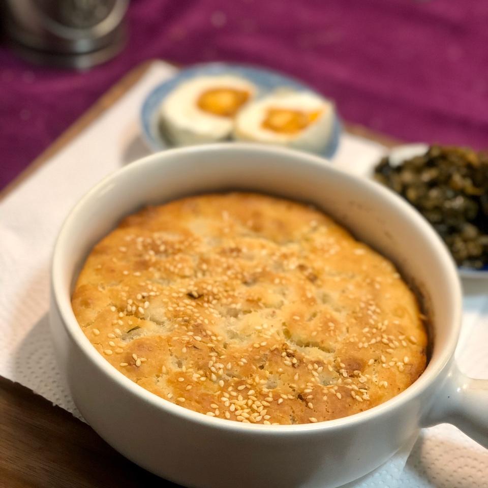 简易发面葱油饼（烤箱版）