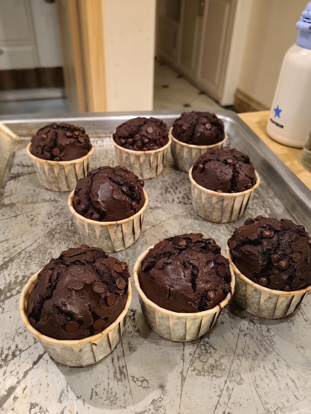 完美复刻星巴克蘑菇头巧克力麦芬