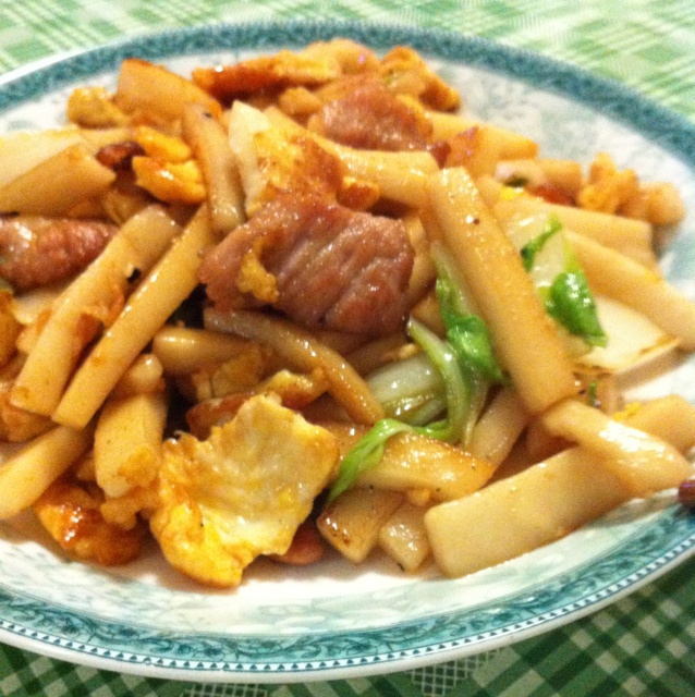 苏克做的青菜肉丝炒年糕