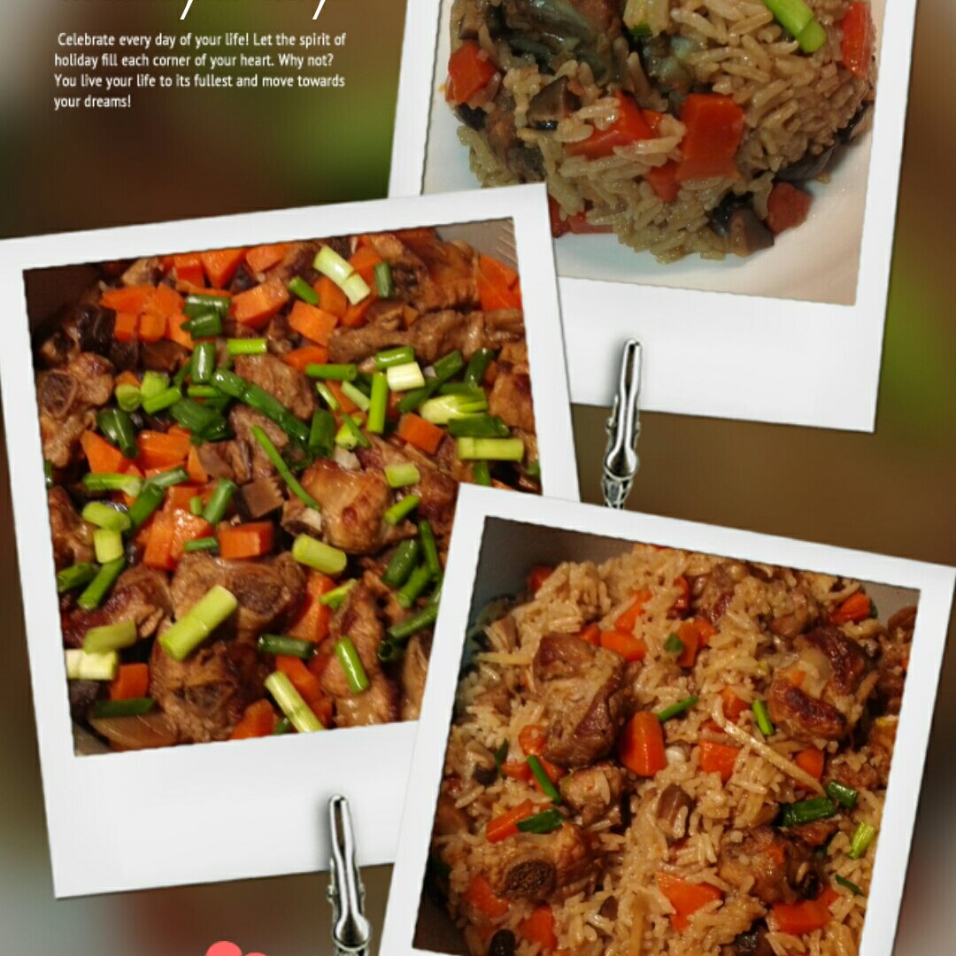 喷香排骨焖饭（爆好吃）
