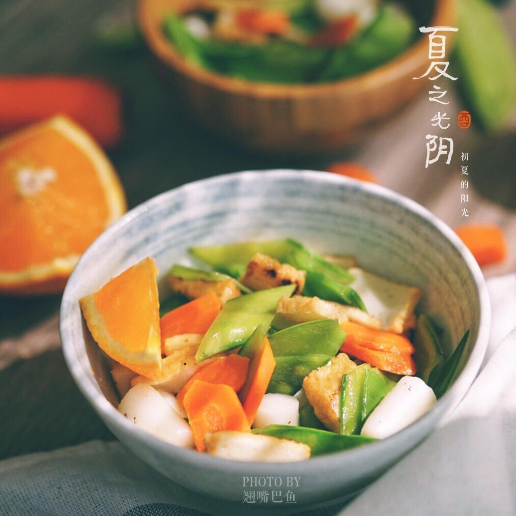 杂蔬鸡蛋炒年糕