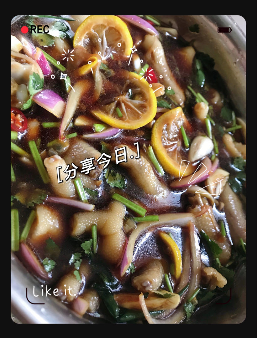 🍋柠檬百香果🌶️酸辣网红鸡爪