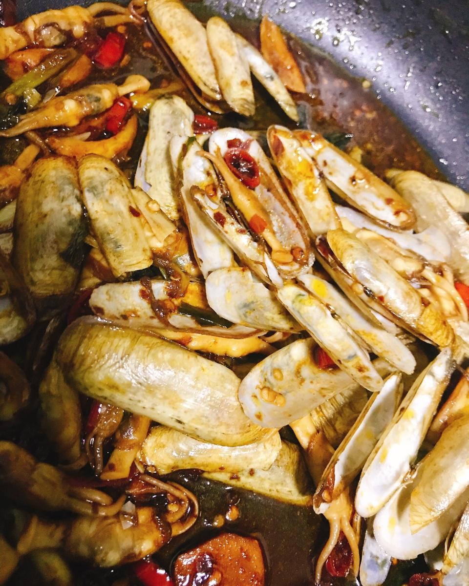 辣炒花蛤/黄蛤/蛏子