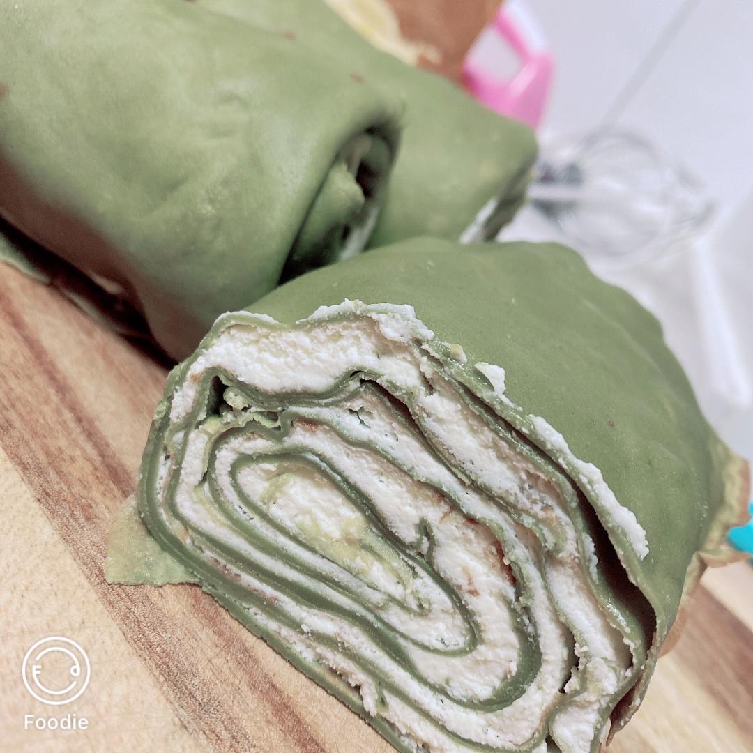 草莓毛巾卷不用烤箱快手千层蛋糕万能方子低糖赤藓糖醇