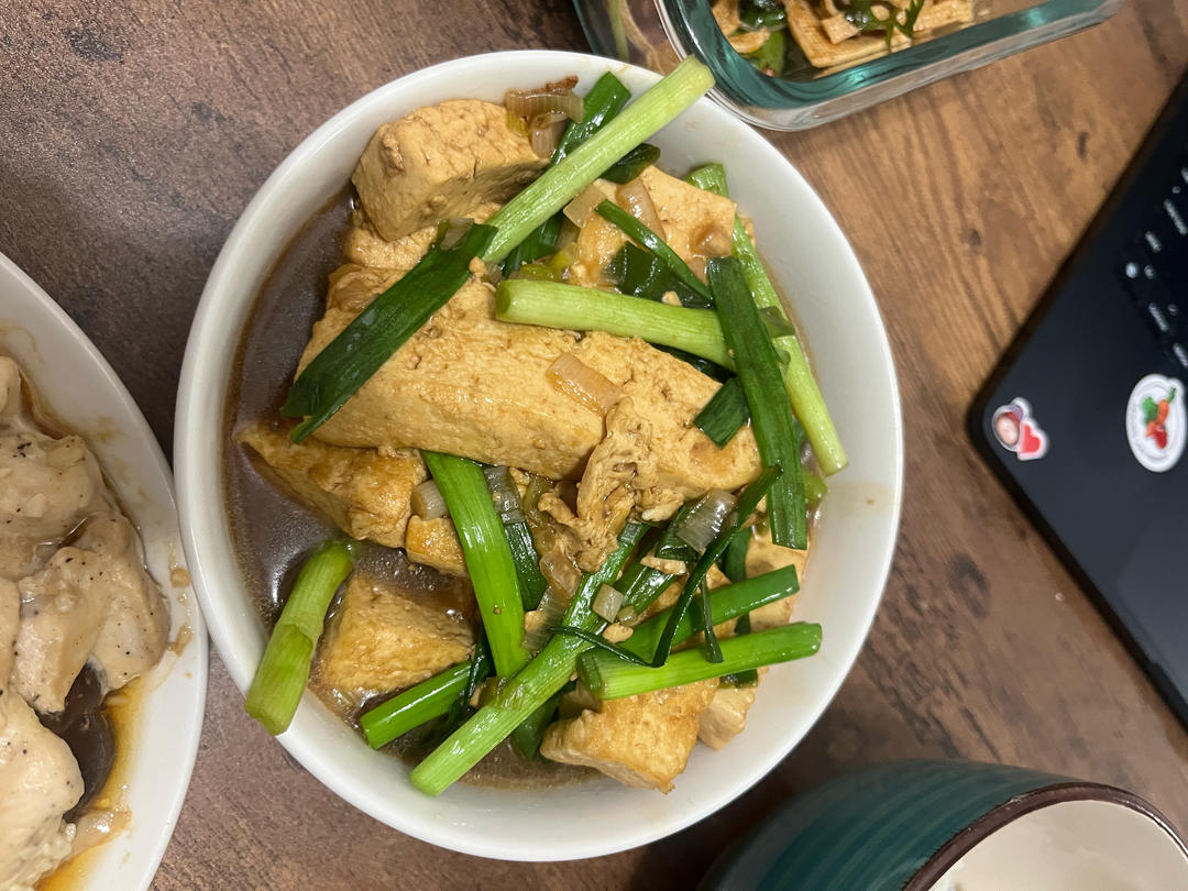 葱烧豆腐