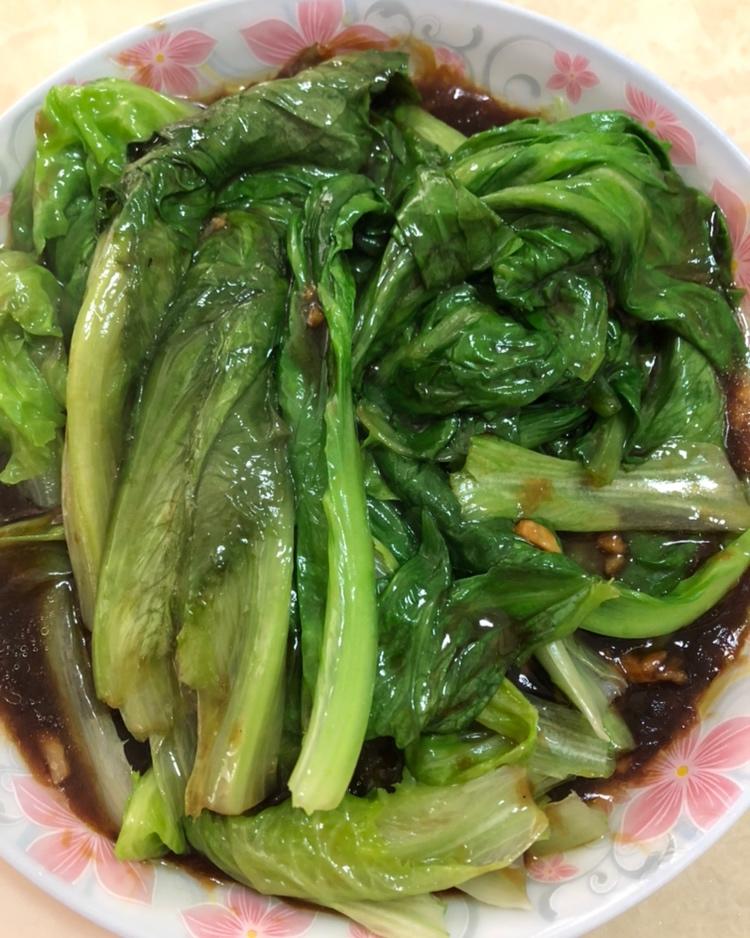 高圈圈biu做的蚝油生菜