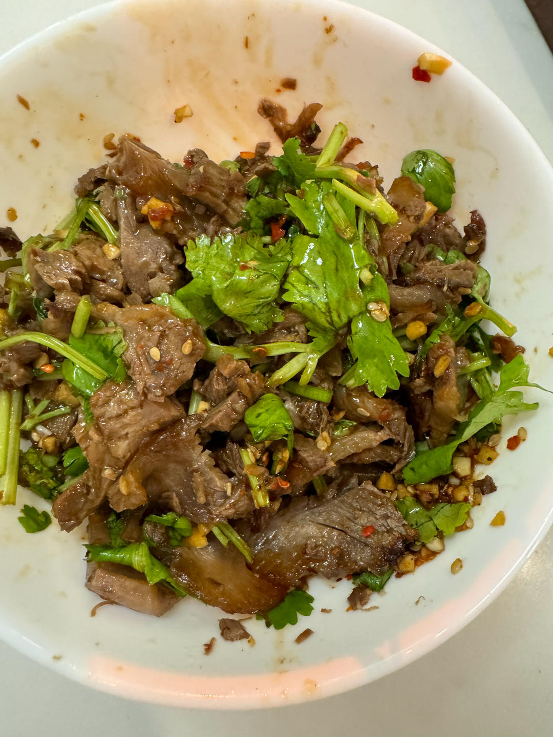 好吃到让人颤抖的香菜拌牛肉