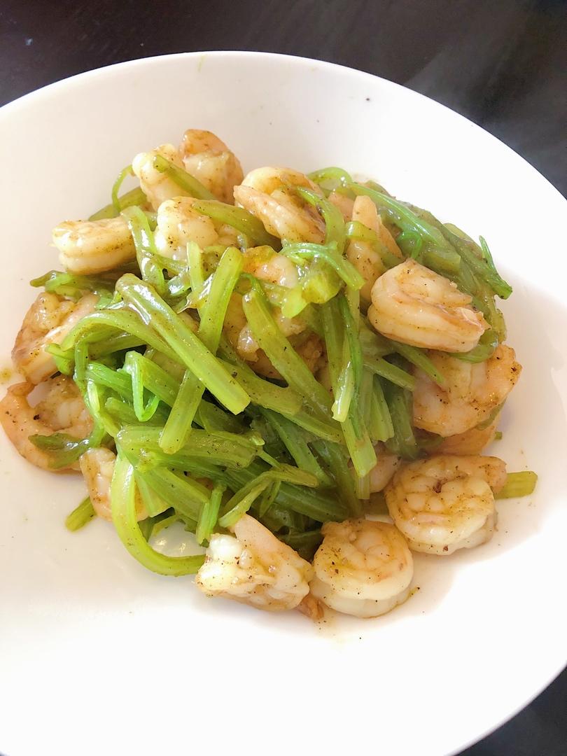 西芹炒虾仁