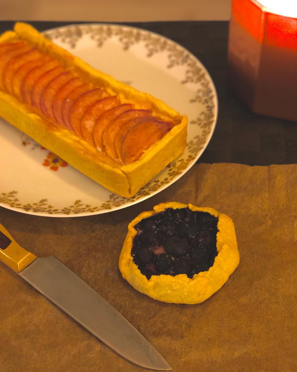 Peach and Blueberry Tart【蜜桃蓝莓塔】