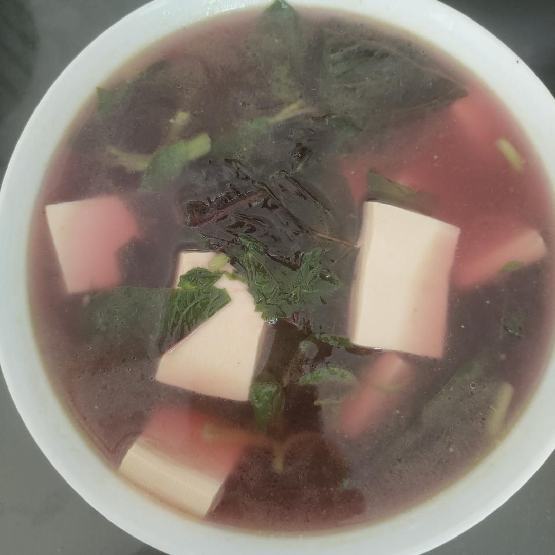 苋菜豆腐汤