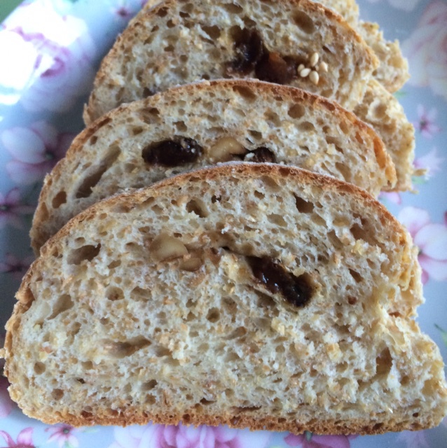 无油无糖全麦果干面包