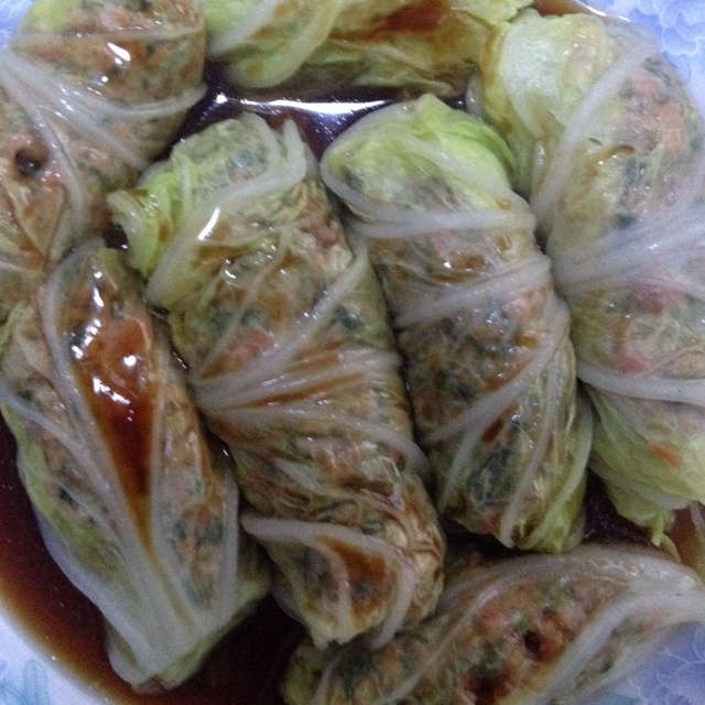 白菜肉糜卷