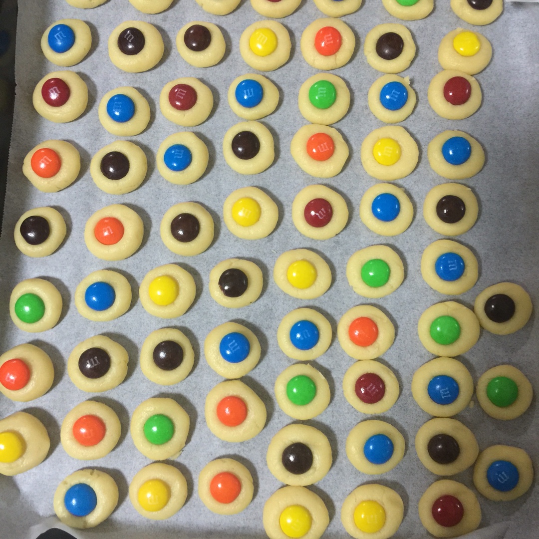 椰子味迷你MM豆曲奇小饼