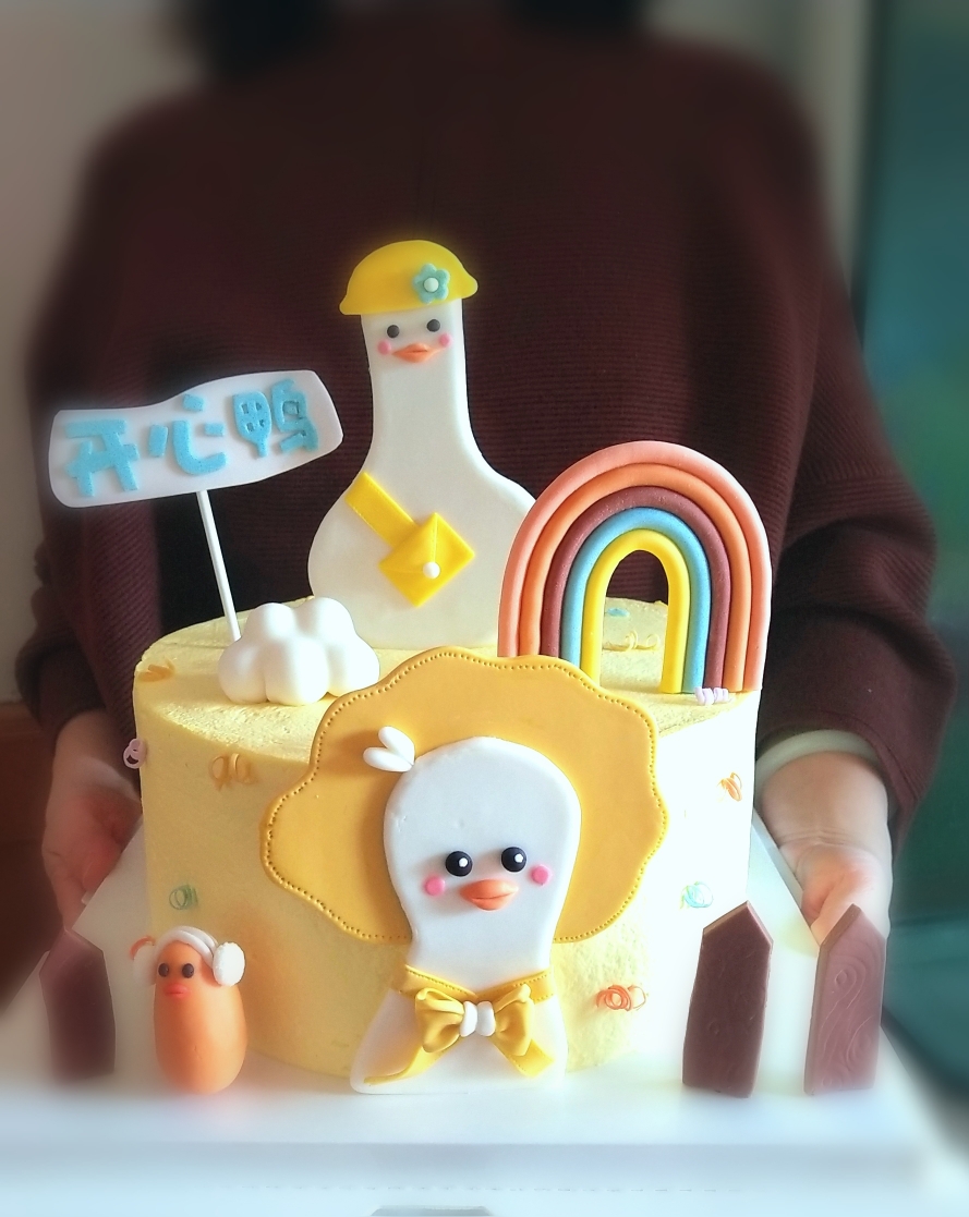 鸭子生日蛋糕图片大全图片