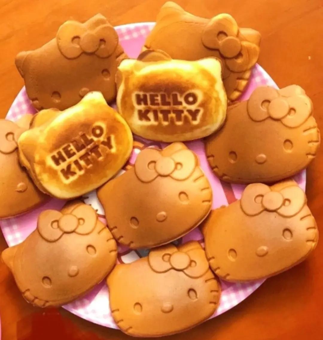 18 Hello Kitty松饼机hellokitty松饼锅Kitty猫松饼模具凯蒂猫华夫饼机KT烤盘的做法