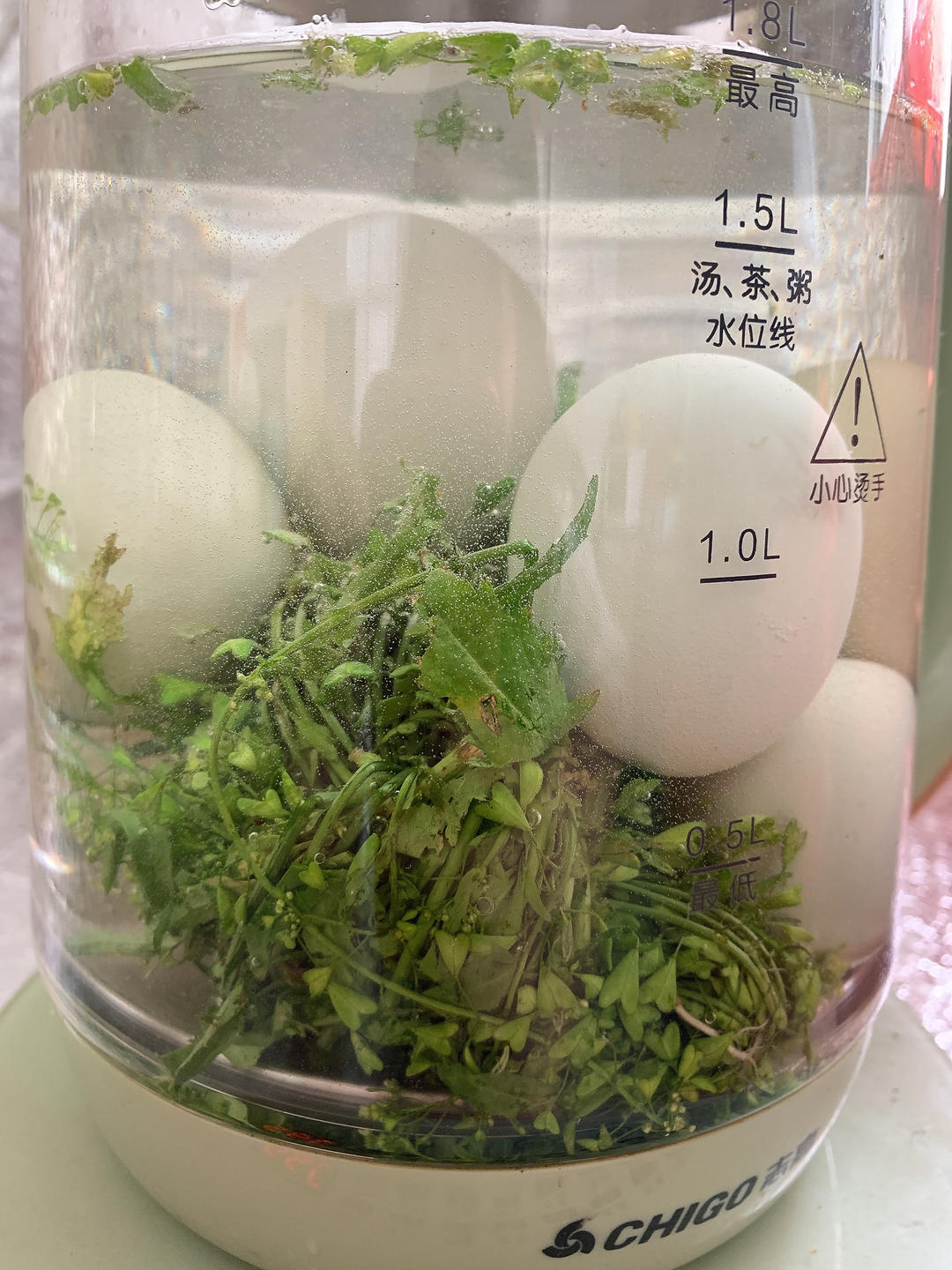 三月三特色-荠菜沙根煮鸡蛋