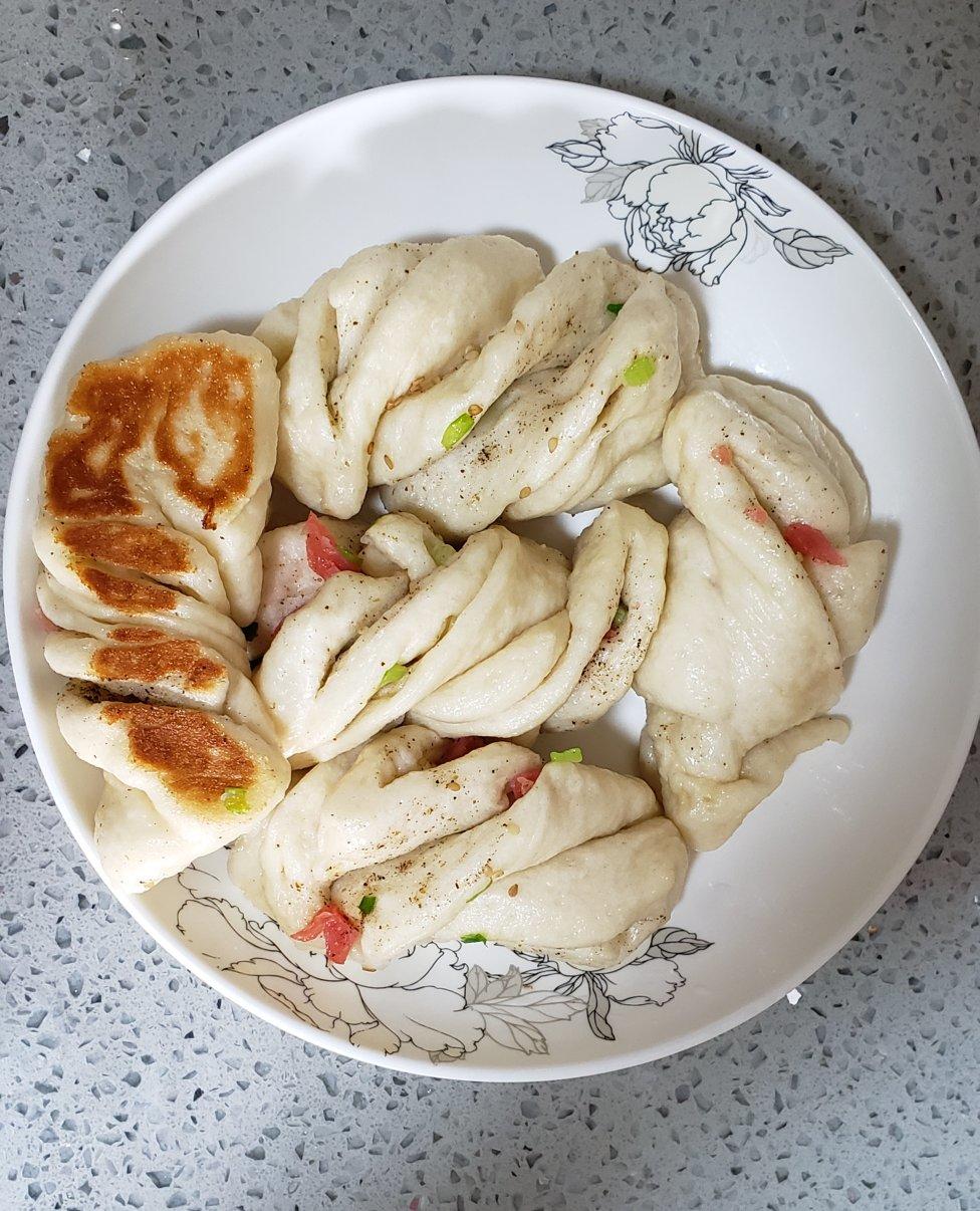 生煎椒盐葱花卷