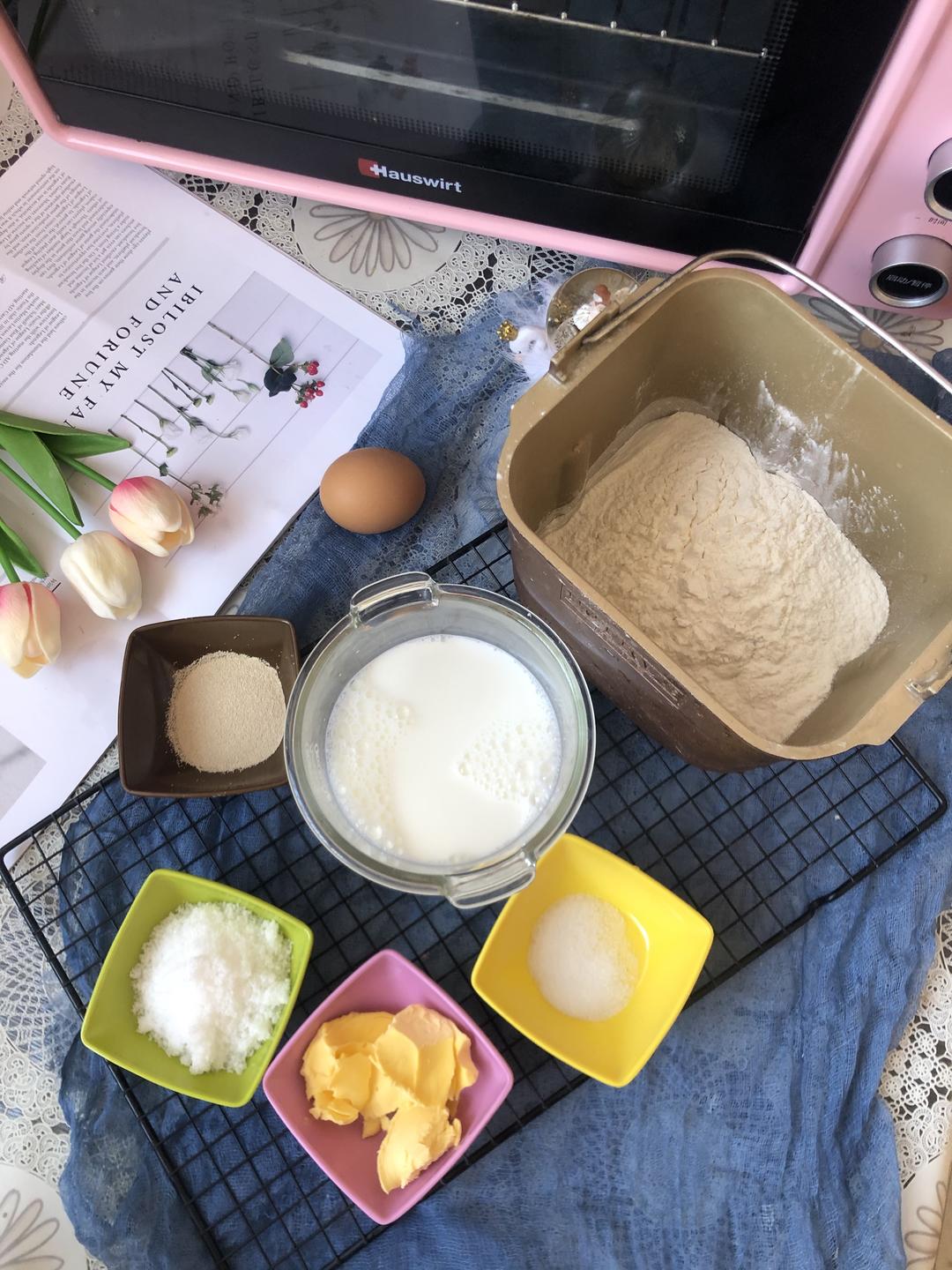 纯奶手撕吐司的做法 步骤1