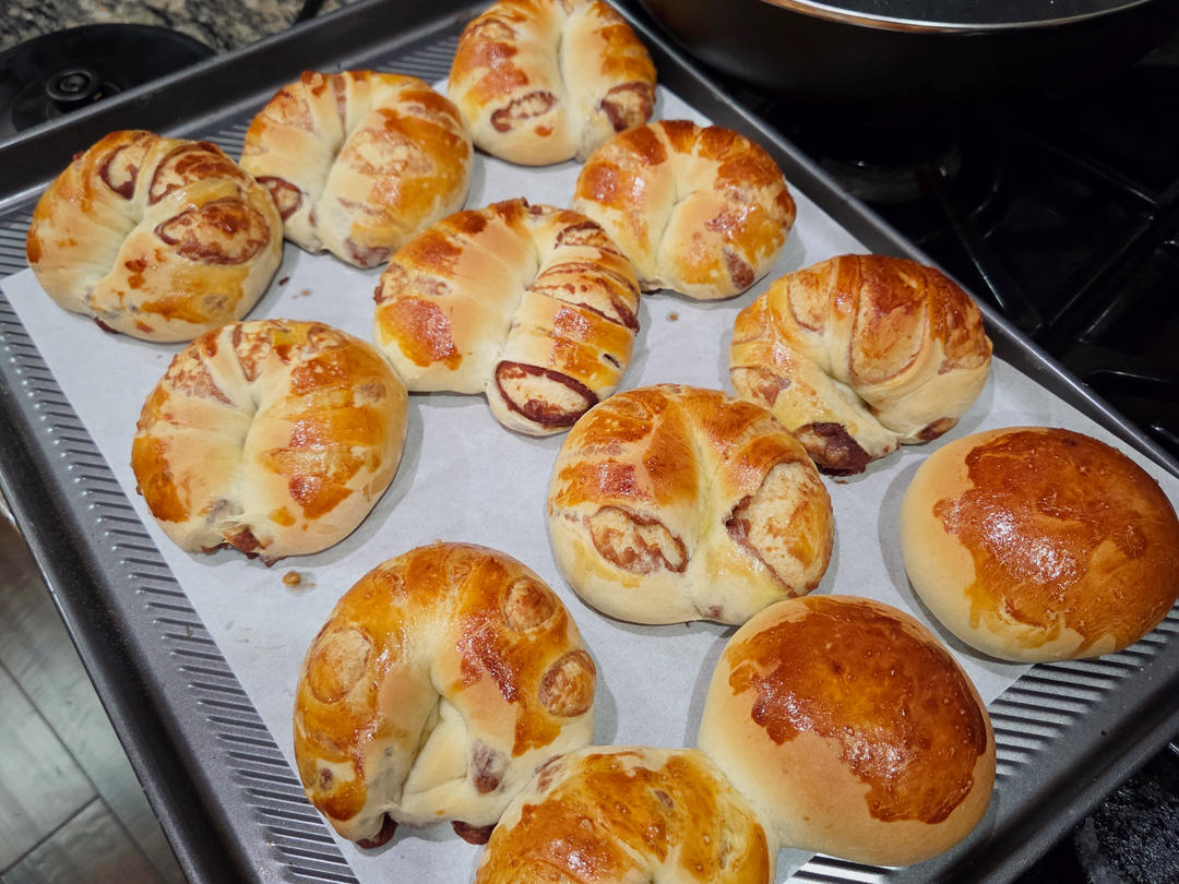 超详细的豆沙面包🍞