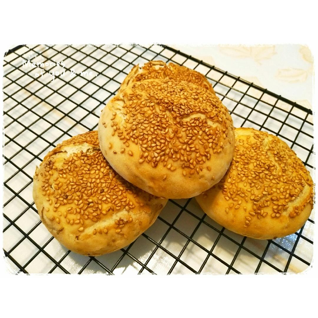 厨夏食光做的烤箱版麻酱烧饼