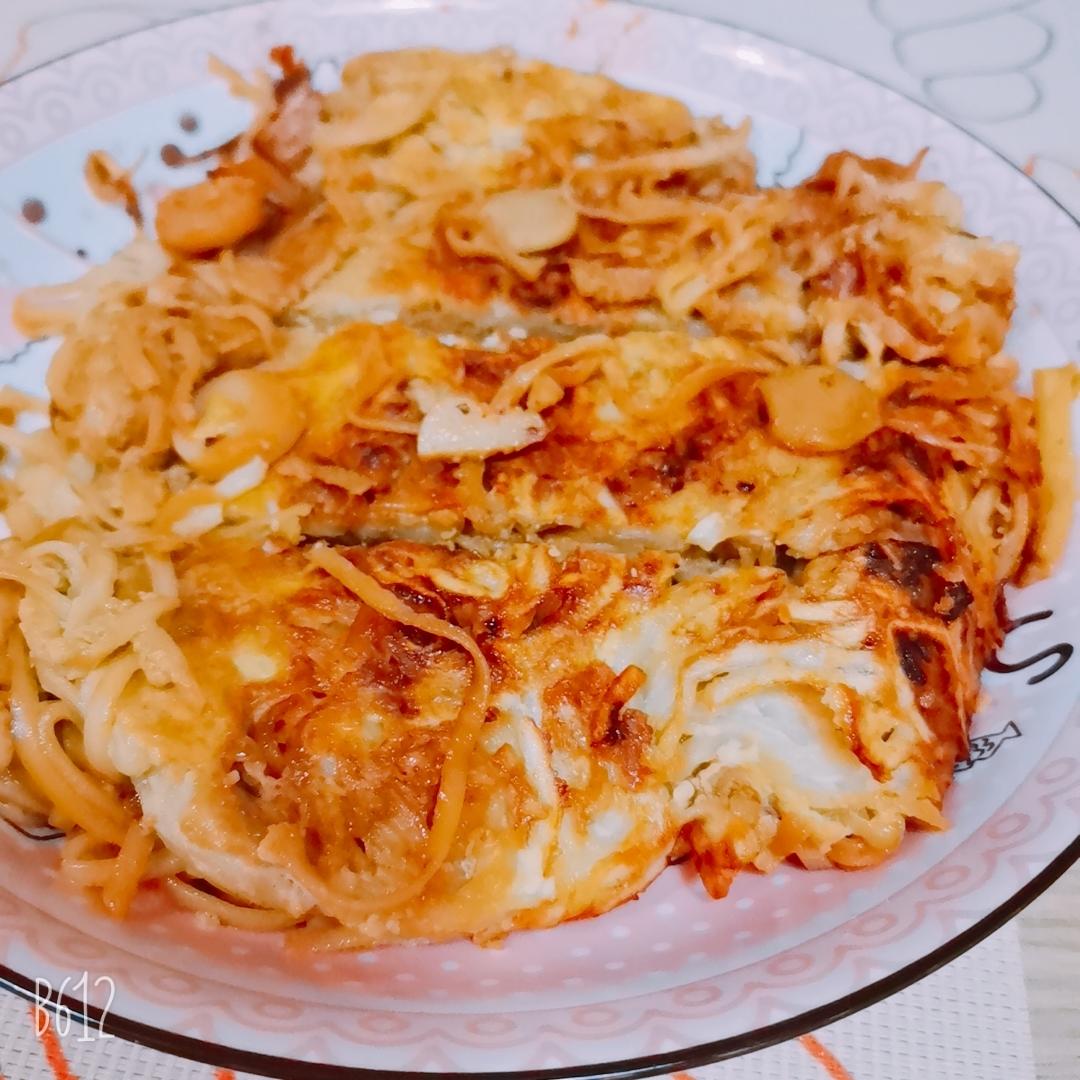 鸡蛋挂面煎饼，超好吃！
