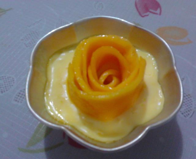 黄玫瑰芒果布丁的做法