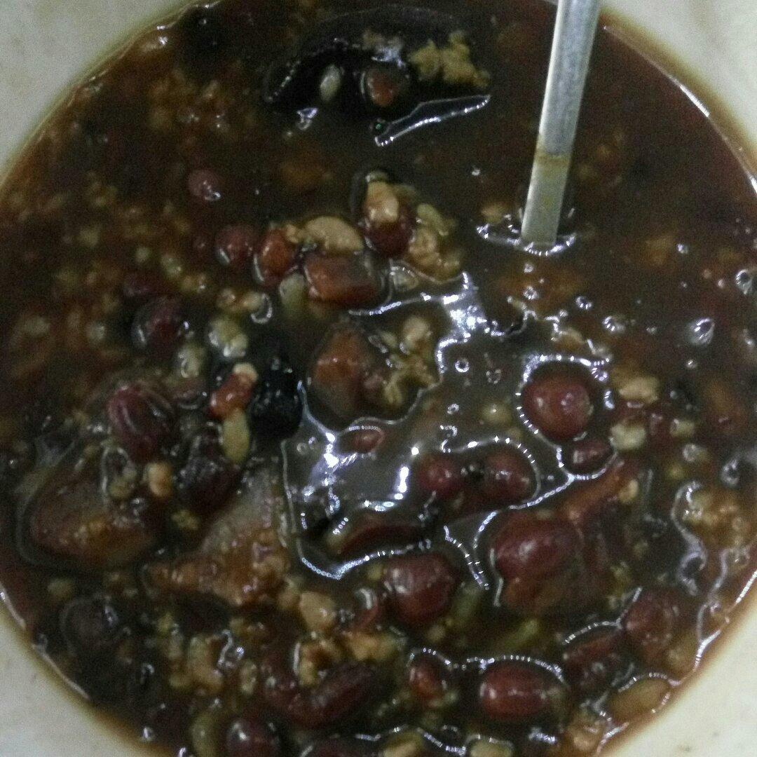 冬日暖暖红豆栗子粥