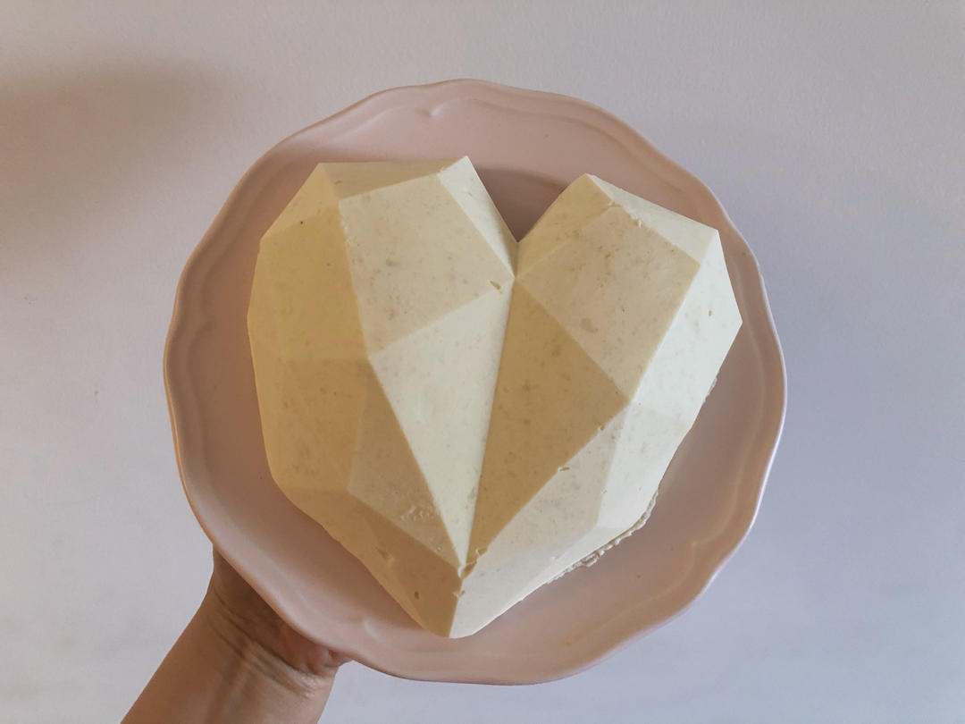 少女❤3D钻石心形覆盆子乳酪慕斯（7寸）