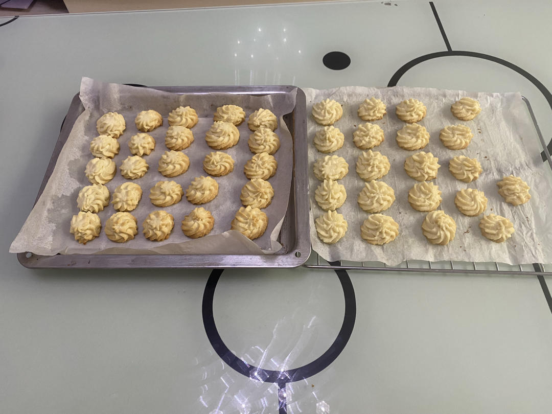 曲奇饼干，完美配方超好挤，酥到不敢碰，一个月还能酥掉渣