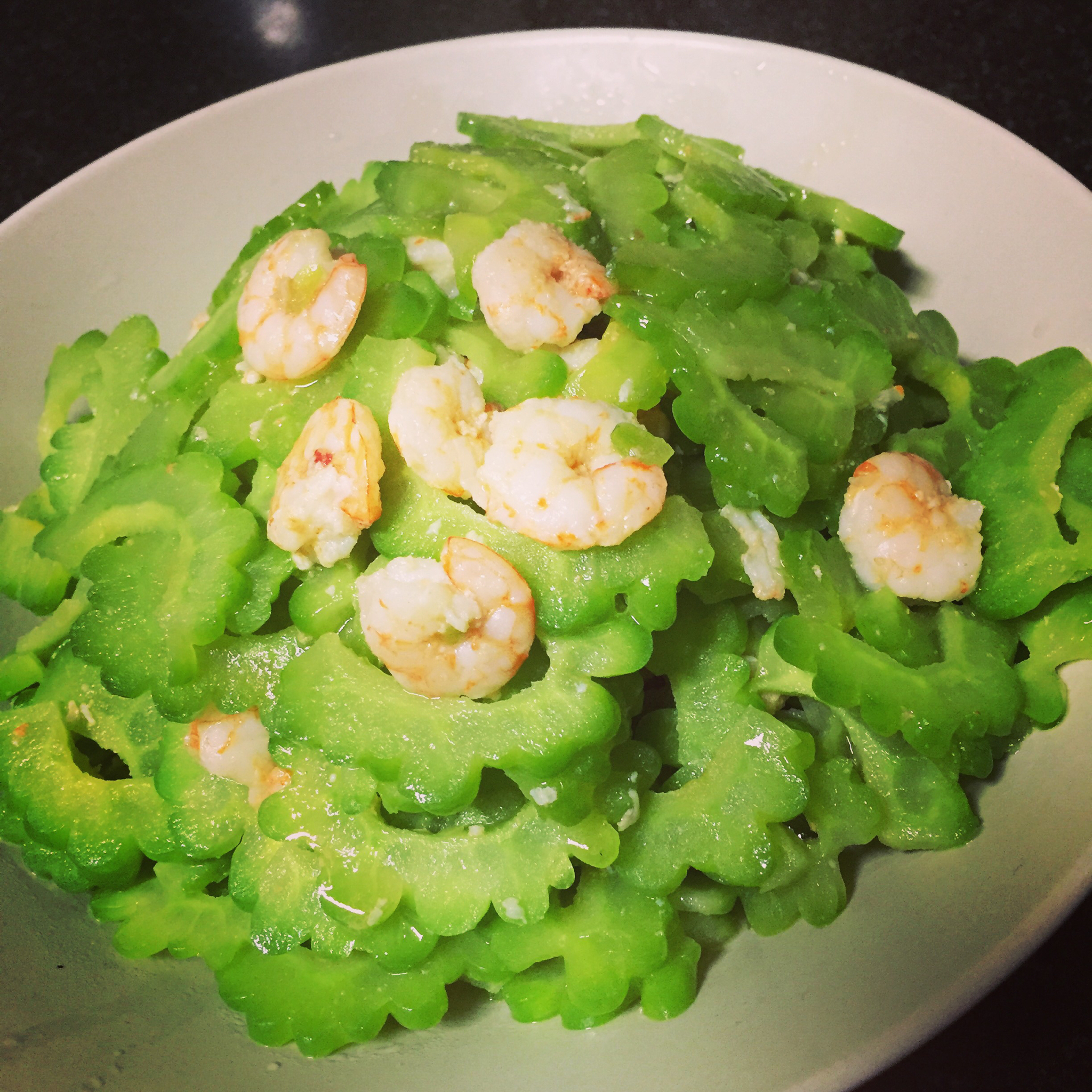 h_rj做的苦瓜炒虾仁