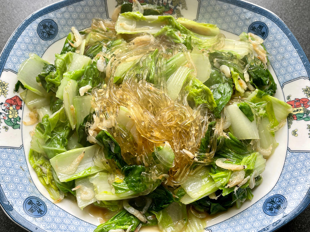 虾皮粉丝炒快菜（小白菜）