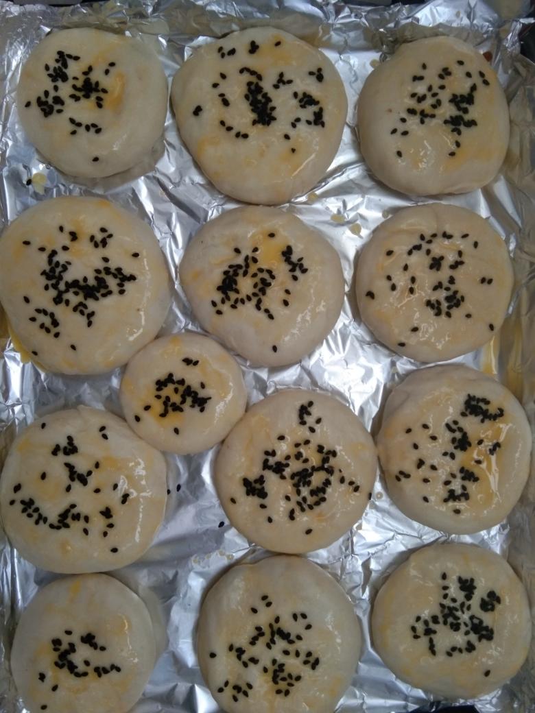 烤箱烤肉烧饼豆沙烧饼的做法 步骤14