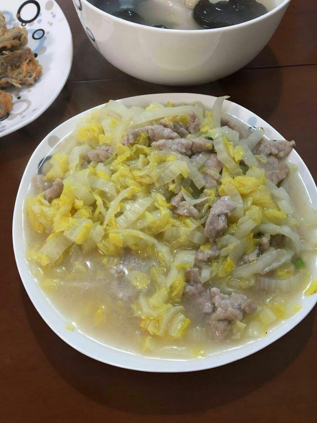 白菜烂糊肉丝