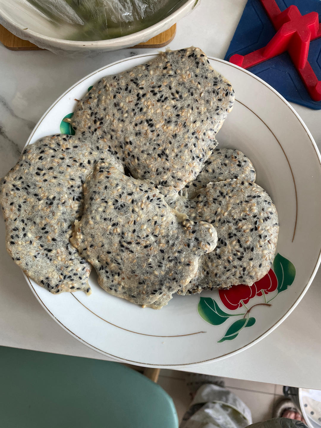 免打发‼️只需搅一搅就能搞定的芝麻薄脆饼干