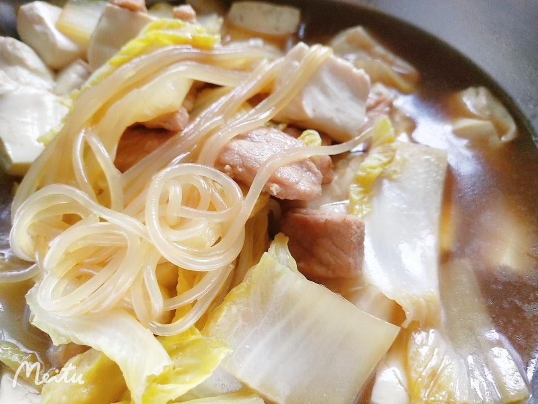 娃娃菜粉丝煲，低卡又鲜美