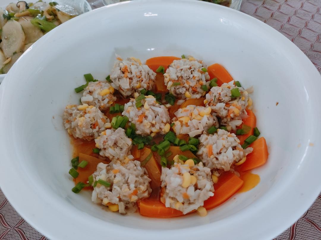 山药蒸肉丸