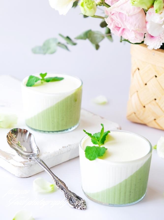 椰香抹茶布丁的做法
