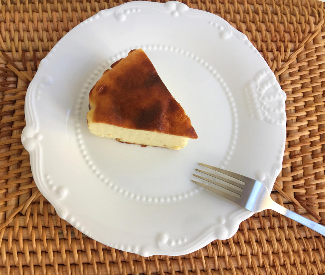 快手的网红basque cheesecake巴斯克焦芝士蛋糕