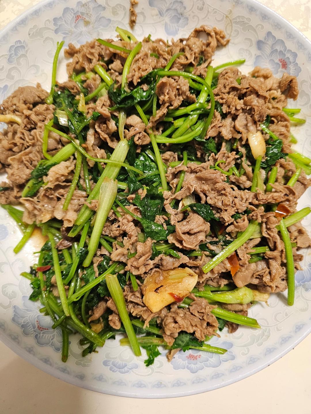 羊肉爆香菜