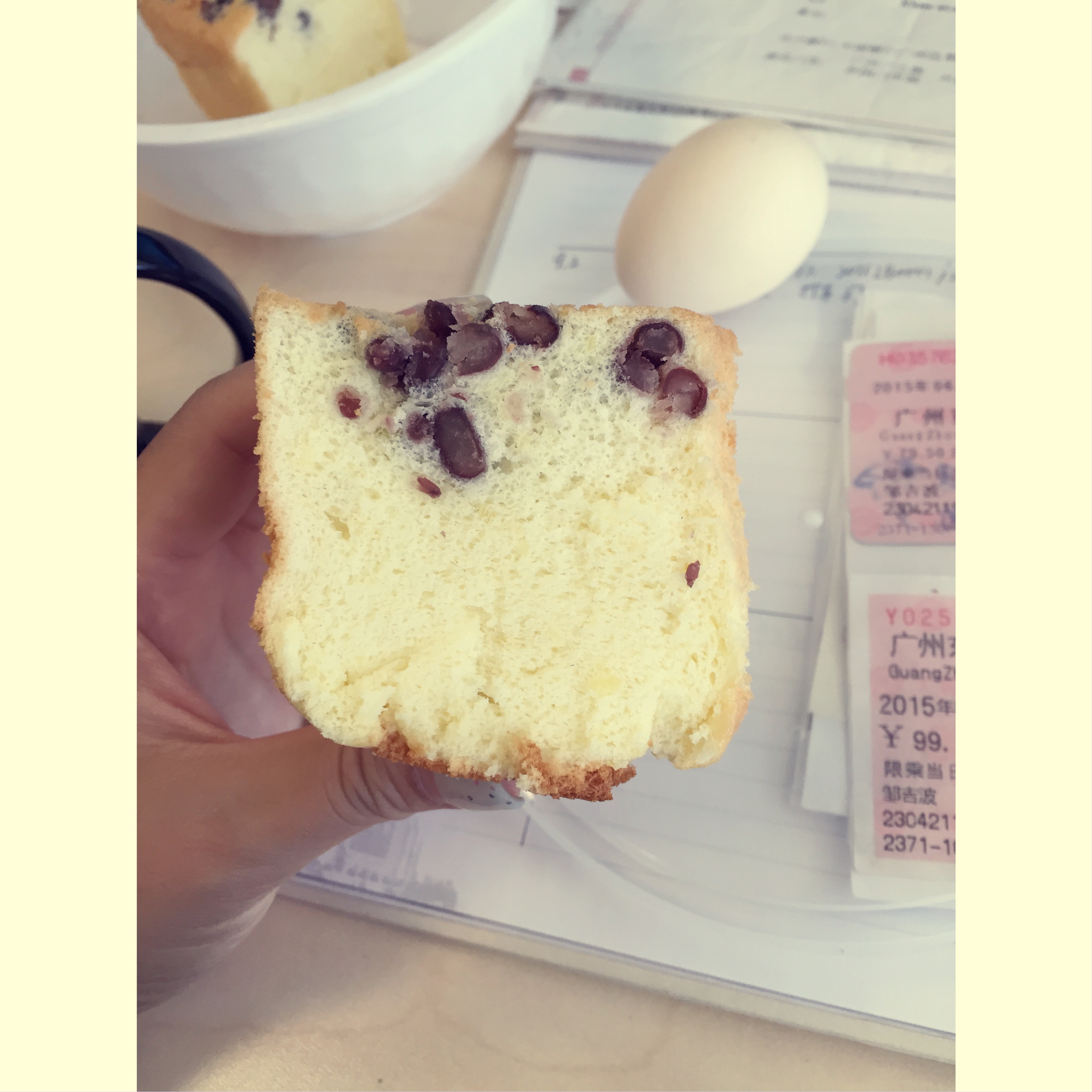 蜜豆戚风