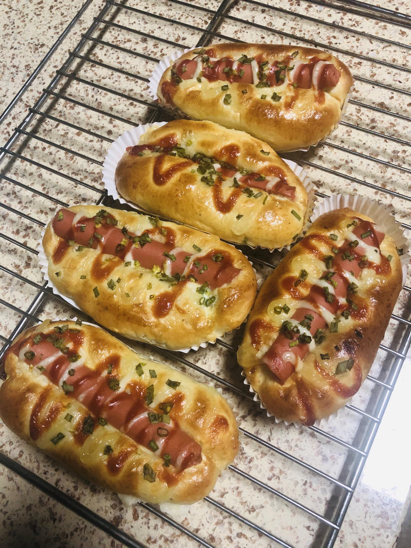 美味的香肠面包