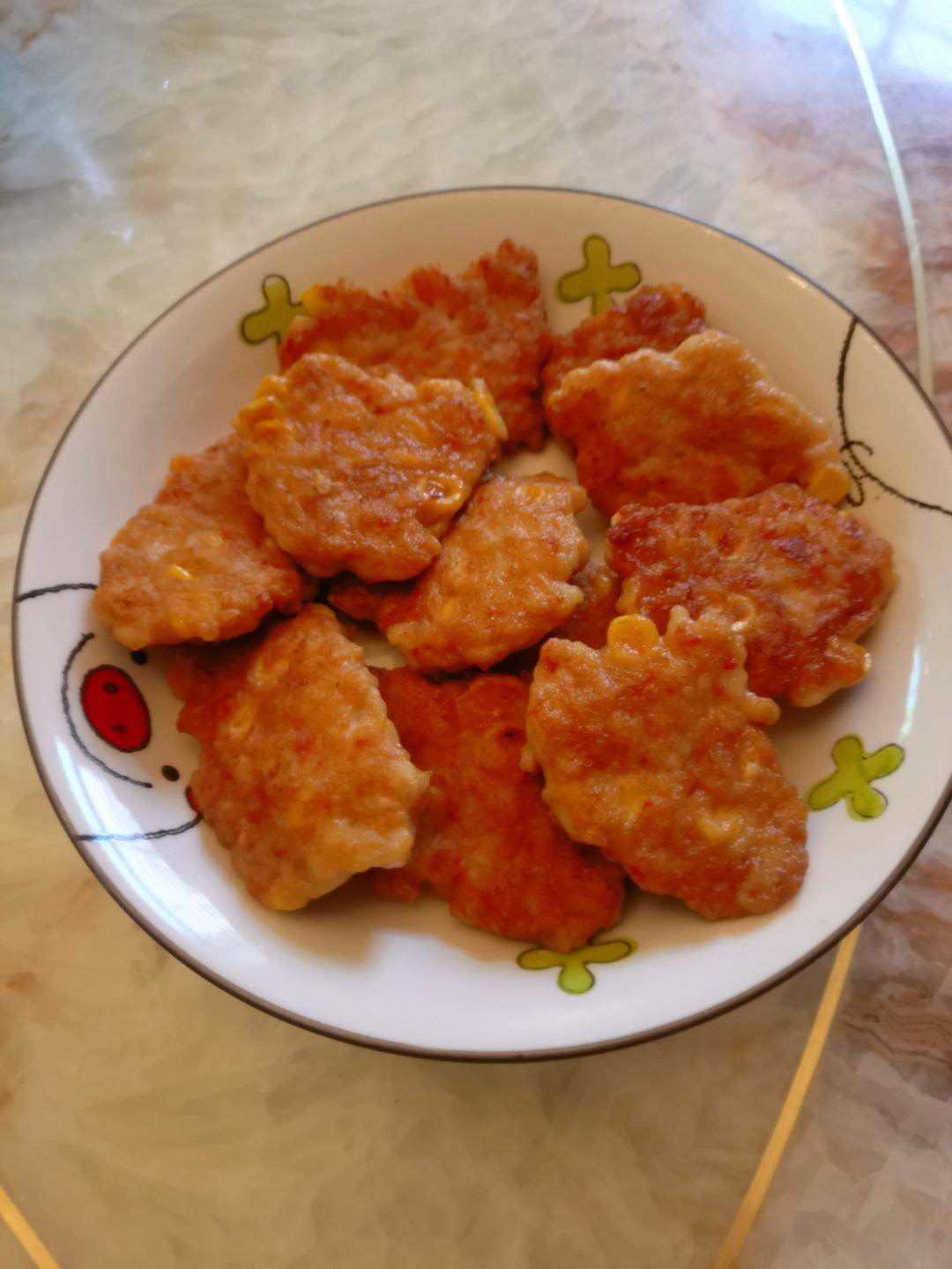 玉米鲜虾饼