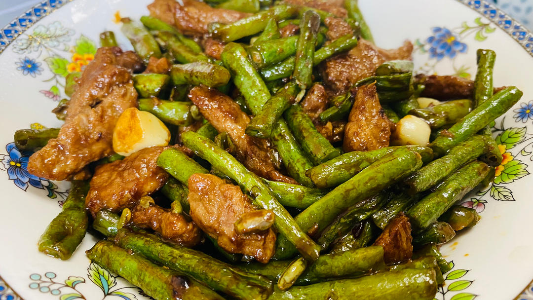 豆角炒肉丝