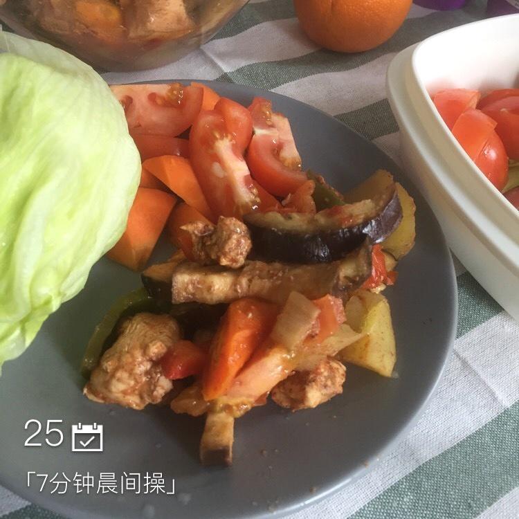 800kcal懒人微波炉版地三鲜 （减肥健身 低卡路里 15分钟搞定一天的伙食）