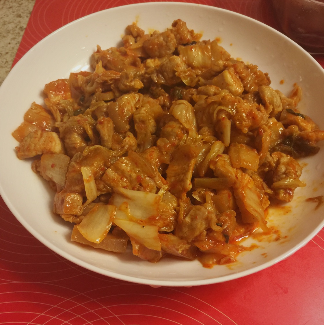 泡菜炒五花肉