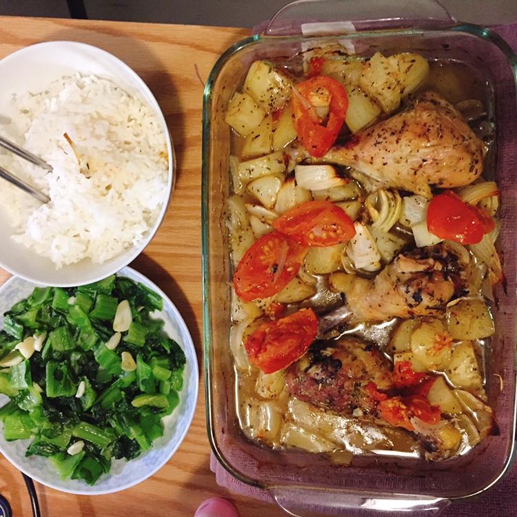 脆皮罗勒烤鸡腿