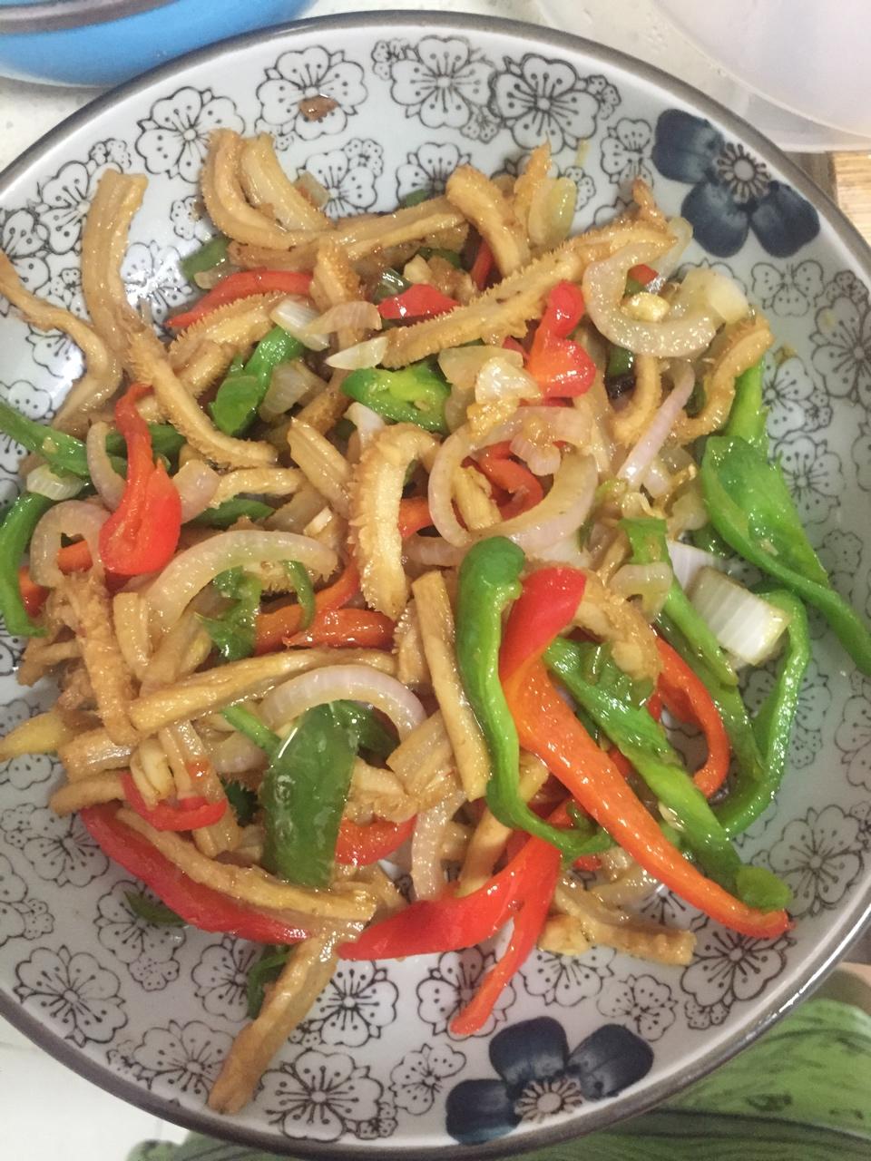 青椒炒牛肚丝