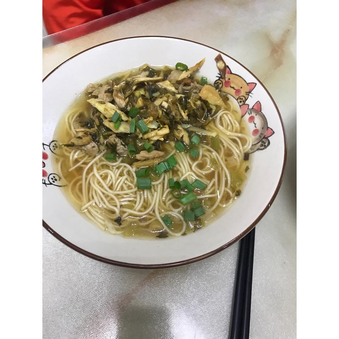 雪菜肉丝面