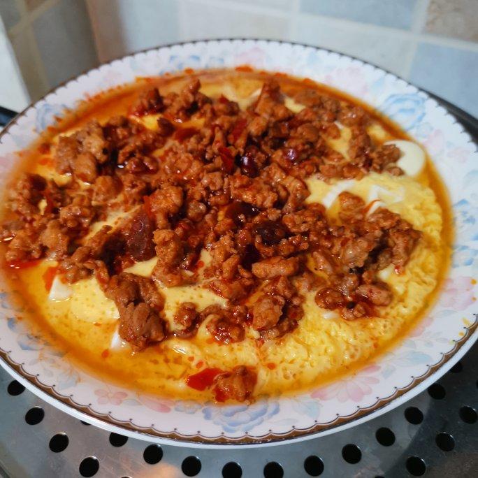 鸡蛋豆腐蒸肉沫