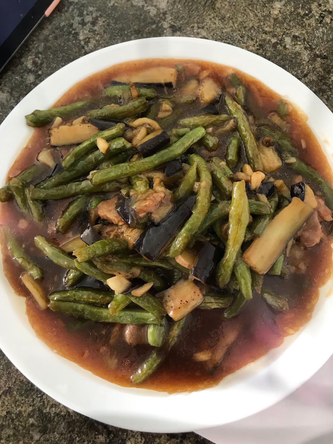 豆角烧茄子